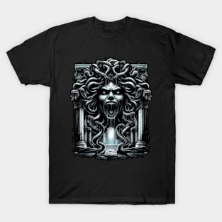 Medusa: A Gaze That Petrifies - Mythical Art Collection T-Shirt